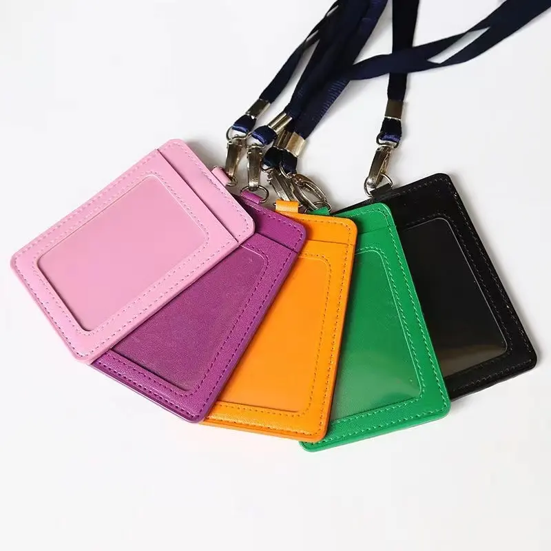 Cheap PU Leather ID Card Holder,Wholesale Vertical Removable Business Card Sleeve,Credit card employee's card cases