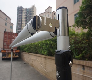 Kit de rideaux de fond double couche réglables de 1,8 m à 6 m pour mariages, système de tuyaux et draperies - Product Image 1