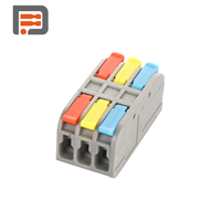 Connecteur de câble électrique transparent à levier rouge, jaune et bleu DF-2608-3--3P, à branchement rapide