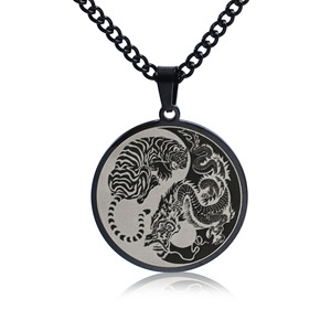 Jingxiang transfronterizo nuevo acero de titanio y poderoso dragón Tigre Yin-Yang Tai COLLAR COLGANTE, <span class=keywords><strong>Persona</strong></span> para hombre - Product Image 5