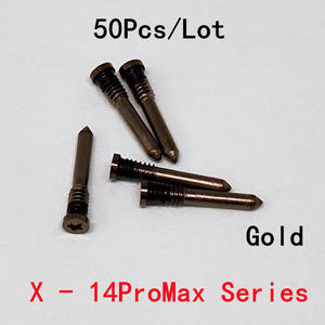 50 vis de fixation pour coque arrière <span class=keywords><strong>iPhone</strong></span> 11 12 13 Pro 14 X XS Max 5S 6S <span class=keywords><strong>7</strong></span> 8 Plus, connecteur de dock inférieur, vis pentalobe cinq étoiles - Product Image 3