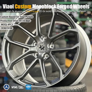 Jantes forgées sur mesure Viaol 22x10 22x11.5 5x130 en aluminium 6061-T6 compatibles avec Porsche <span class=keywords><strong>Cayenne</strong></span> Coupé - Product Image 1