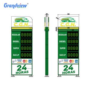 Grandview thép không gỉ kỹ thuật số biển quảng cáo ngoài trời LED pylon dấu hiệu biển quảng cáo trạm xăng - Product Image 3