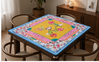 Nouveau tapis de mahjong imperméable, résistant à l'usure, antidérapant, avec bords renforcés, pour les jeux de mahjong, tapis de mahjong de Noël