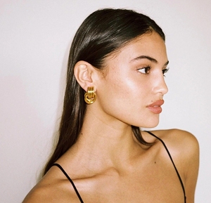 Stainless Steel Statement Jewelry Love <strong>Knot</strong> Linked Double Hoop Stud <strong>Earrings</strong> Door Knocker Triple <strong>Knot</strong> <strong>Earrings</strong> for Women - Product Image 2