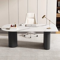 Ensemble table et chaises de salle à manger pour petit appartement, style luxe léger, durable, bureau simple pour patron, bureau d'ordinateur pour usage domestique, fabriqué en Chine