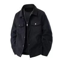 Veste d'hiver de haute qualité pour hommes Design de mode tissu velours côtelé col rabattu prix de gros veste de plein air quotidienne à la mode
