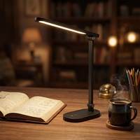 Lampe de bureau LED de haute qualité, protection oculaire à spectre complet, lumière de lecture, gradation à 3 niveaux, lampe de table pliable pour la maison et le bureau