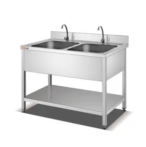 Factory Sales Restaurant Kitchen Sink Commercial Kitchenware Supplier Stainless Steel Working Table Top