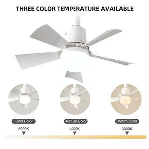 Hiện đại E27 mini LED Quạt Trần Đèn cho sử dụng trong nhà 3 màu mờ & điều khiển từ xa cho phòng ngủ phòng ăn & phòng khách - Product Image 5