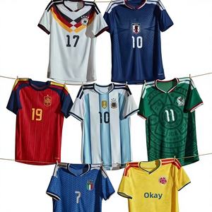 Camiseta de la Selección Nacional 2627, Manga Corta, Algodón/Poliéster, Números de Equipo, Senegal/Portugal/México/Argentina/Alemania/Inglaterra, Fútbol - Product Image 1