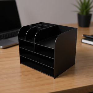 JGWOOD DESIGNS Desk Organizer Three Layer Plastic Freestanding For Desk Storage - Product Image 2