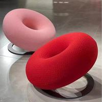 Fauteuil d'appoint Donut de luxe nordique, chaise de salon créative et design pour salon et hôtel