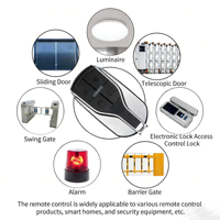 Control Remoto Inalámbrico de Plástico de Doble Frecuencia 433.92/315 MHz, 4 Botones, Alcance de 30 m, para Automatización del Hogar, Puerta de Garaje, Alarma