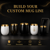 Ensemble de tasses à café en porcelaine Gahwa arabe de luxe, 6 pièces, bleu or, boîte cadeau en velours, réutilisable, cadeau du Moyen-Orient, vente en gros