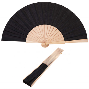 Tùy Chỉnh Màu Sắc Tay 23Cm Heldfan Soild Gỗ Vải Gấp Người Hâm Mộ Đám Cưới Bằng Gỗ Thủ Công <span class=keywords><strong>Fan</strong></span> Với Dây Đeo Sợi Dây Thừng - Product Image 4