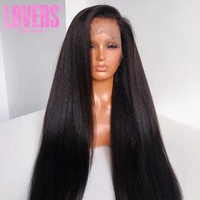 Perruques en cheveux vierges bruts en gros, Yaki Kinky Straight, perruques frontales en dentelle HD 13*6, perruques frontales en dentelle HD complète sans colle, fournisseurs