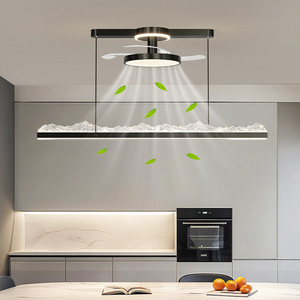 Ventilateur de plafond LED avec moteur en cuivre, pales en plastique, commande vocale hors ligne pour salon - Product Image 2