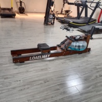 Rameur à eau pliable en bois avec résistance à l'air, modèle LM-1043, 45 kg, pour usage domestique et commercial, garantie 1 an