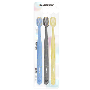 Cepillo de Dientes de Cerdas Suaves Banner para Adultos, Manual, de Alta Calidad, para el Cuidado de las Encías, Paquete de 3 - Product Image 5
