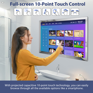 Haocrown 2026 Latest 32-Inch Smart Mirror <b>TV</b> 4K Ultra HD Android IP66 Waterproof With <b>LED</b> <b>Backlight</b> Voice Remote for Bathroom Wa - Product Image 2