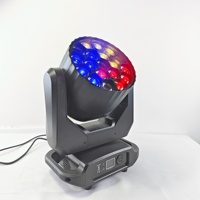 Luz de escenario LED de gran venta, luz de cabeza móvil con efecto ojo de abeja, mezcla de colores, 19x20W, luz de haz con zoom y efecto wash, lente giratoria de 4-50 grados