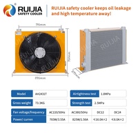 Fabricante de Guangdong, Intercambiador de Calor de Aceite Hidráulico para Máquina de Briquetas AH2431T, Radiador con Ventilador de Alta Velocidad de 24V CC
