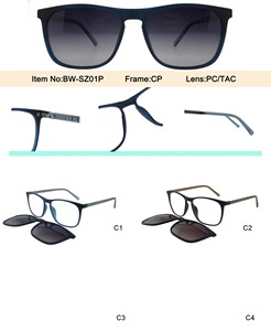 Lunettes de soleil à clip magnétique TR90, monture optique <span class=keywords><strong>avec</strong></span> clip, monture optique grossissante - Product Image 3