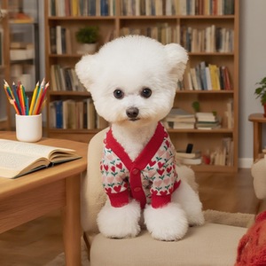 Pull cardigan pour animaux de compagnie, best-seller transfrontalier, doux et mignon, essentiel pour la chaleur et le confort, extensible, pour un chien doux et attentionné - Product Image 3
