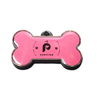 Étiquette d'identification de chien NFC 13.56Mhz personnalisée NFC porte-clés pour animaux de compagnie en métal RFID étiquette d'os de chien pour l'identification des animaux de compagnie