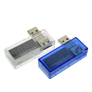 Dijital USB mobil güç şarj akımı gerilimi USB Tester ölçer Mini USB şarj aleti doktor voltmetre ampermetre dönüş şeffaf