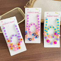 Ensemble collier et bracelet en acrylique couleur gelée coréenne, bijoux délicats pour bébé, cadeau d'anniversaire pour filles
