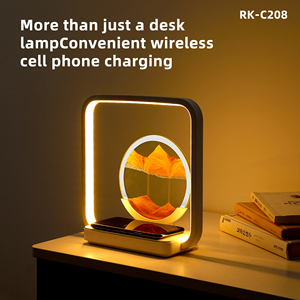 Dimmable 3D LED không dây sạc đêm đồng hồ cát đèn chảy cát bức tranh hình ảnh nhanh chóng cát nghệ thuật Wifi tính năng - Product Image 6