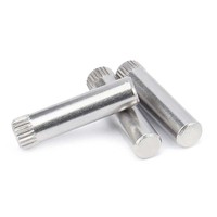 Knurled Dowel Pin Knurled Cylindrical Pin Straight M1-M8 Stainless Steel 304 Precision Press Fit Pin for Assembe