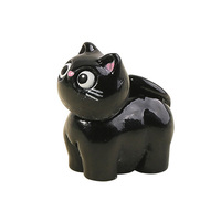 Figurines d'animaux en résine personnalisées, miniatures et mignonnes, chat noir, jouet DIY, figurine de dessin animé, objet de collection, décoration de bureau, de voiture, de maison