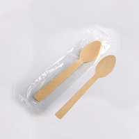 Cuillères à dessert et à glace en bambou jetables en gros, personnalisables et gravées, pour traiteur, fêtes, mariages et événements
