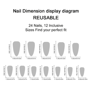 Uñas Postizas de Almendra Blancas con Diseño Francés y Lazo de Perlas, Desmontables, 24 Piezas con Lima de Uñas - Product Image 4