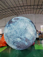 Planète publicitaire personnalisée pour l'espace sur le thème de fête Air Terre Ballon lanterne phœbe lune géante gonflable avec led