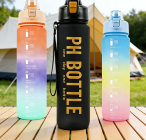 Tazas Promocionales Grandes de Plástico sin BPA 2026 con Marcador de Tiempo, Doble Pared Aislada, Tapa sin BPA, Aislamiento Térmico Ecológico - Product Image 3