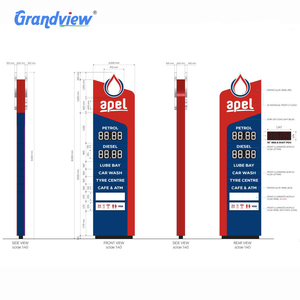 Techo Metálico para Gasolinera con <span class=keywords><strong>Cartel</strong></span> Digital y Soporte SDK para Señalización Exterior de Estaciones de Combustible (OEM/ODM Disponible) - Product Image 3