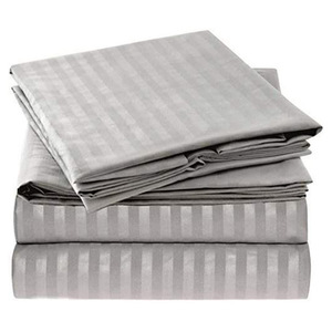 Trắng giường đơn được trang bị tấm bông bedsheets Bộ Bông Sheets cho giường <span class=keywords><strong>4</strong></span> <span class=keywords><strong>pcs</strong></span> - Product Image 2