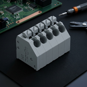 บล็อกขั้วต่อ PCB แบบติดราง Din ปุ่มกด ระยะห่างระหว่างขา 1.5 มม. ระยะห่างระหว่างกัน 3.5 มม. แบบ 2 ขั้ว แบบ Push-in CAGE-CLAMP 1.50 มม. สีเทา Wago250-206 - Product Image 3