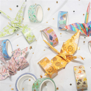 DIY Washi Tape 12 Rolls Candy Color Gold Foil Decorative Sticker <b>Scrapbooking</b> Craft Supplies - Product Image 2