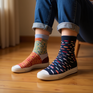 Calzini alla moda a metà polpaccio 37-45 colori misti per uomo e donna - Product Image 3