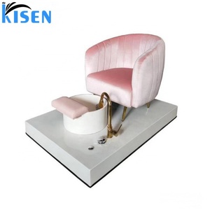 Kisen Beauty Salon de manucure moderne, spa pour les pieds, canapé rose et blanc, fauteuil de massage, chaises de pédicure de luxe pour le nouveau design 2025 - Product Image 6