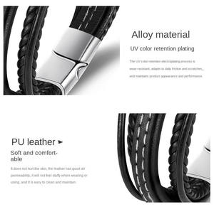 Men Bracelet <strong>Leather</strong> Infinity Bracelet Black Cool Jewelry Gift for Men Multilayer Stackable <strong>Braclets</strong> Bangle - Product Image 6