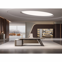 Nouveau mobilier de bureau design moderne en forme de L bureau de luxe boutique de haute qualité pour PDG bureau de direction pour patron
