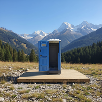 Toilette mobile en plastique HDPE, design moderne, portable, pour usage extérieur