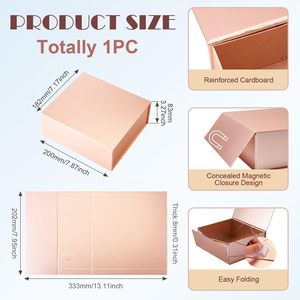 Cajas de Regalo Rosadas Brillantes de Lujo, Biodegradables, con Cierre Magnético para un Empaque Elegante - Product Image 3