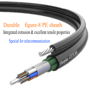 Câble de fibre optique aérien autoportant GYTC8S en forme de 8 avec protection contre la foudre et antistatique pour zones orageuses - Product Image 2